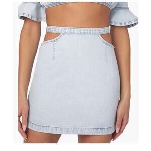 WeWoreWhat Cut Out Skirt Indigo Comfort, Super Light, NWT Size M